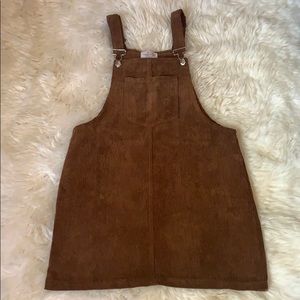 Corduroy Skirt Overalls